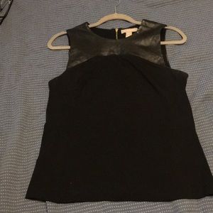 Banana Republic leather topped tank